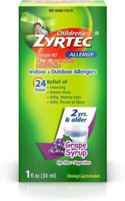 Children's Zyrtec, Indoor & Outdoor Allergies 24 Hr Relief