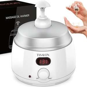 TASALON Massage Oil Warmer with Two Lockable Pumps