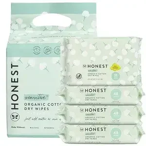 The Honest Company 100% Pure Organic Cotton Dry Wipes