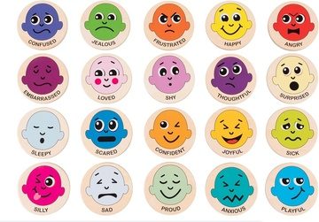 Wooden Magnets With Emotions